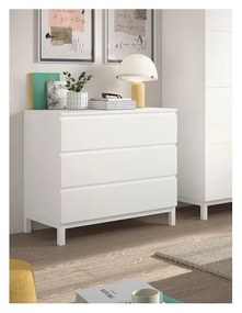 Biała komoda dziecięca 99x89x57 cm Eva – Vipack
