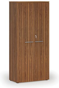 Szafa biurowa z drzwiami PRIMO WOOD, 800 x 420 x 1781 mm, orzech