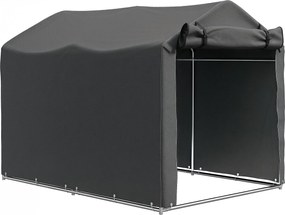 Outsunny Namiot garażowy, wodoodporny namiot z drzwiami, odporny na UV 220 x 157 x 165 cm Ciemnoszary