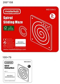 Masterkidz tablica przesuwna spiralny labirynt montessori