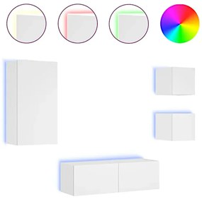 Zestaw mebli do pokoju led w kolorze białym N4-C59