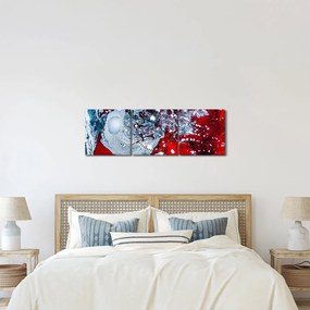 Abstrakcyjny obraz (z zegarem) (90x30 cm)
