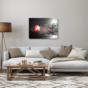 Obraz na szkle - czerwone kule (70x50 cm)