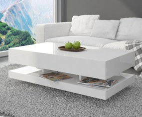 Stolik kawowy Tora 90x60 cm, kolor biały połysk