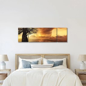 Obraz pomarańczowych chmur (170x50 cm)