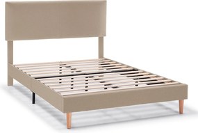 Rama łóżka z tapicerowanym zagłówkiem Lauren 30 cm, 140 x 190 cm, beżowy.