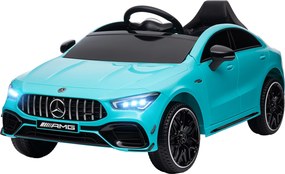 AIYAPLAY Elektryczne auto dla dzieci, sterowane zdalnie, z kółkami treningowymi, światłami LED, klaksonem, dla dzieci w wieku 3-6 lat, Błękitny