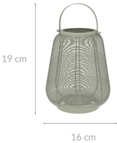Lampion metalowy z uchwytem, 16 x 19 cm