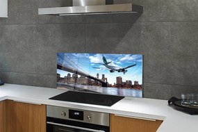 Panel nad Blat Kuchenny Samolot w Chmurach nad Miastem