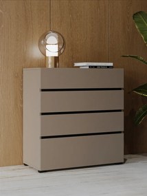 Komoda CROSS 4S 80cm congo/czarna HELVETIA