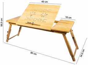 Bambusowy składany stolik pod laptopa - Lavon