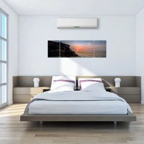 Obraz zachodu słońca na plaży (170x50 cm)