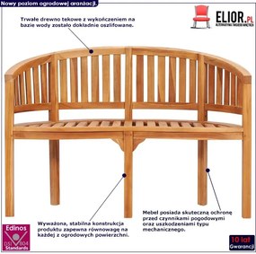 Drewniana ławka ogrodowa S9-A70