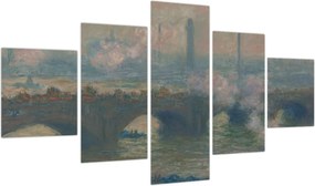 Obraz - Claude Monet, Waterloo Bridge, Gray Day, reprodukcje (125x70 cm)