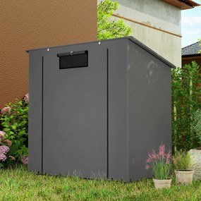 Outsunny Namiot garażowy 190x120 cm wodoodporny z zwijaną drzwią na zamek błyskawiczny i oknem wentylacyjnym, ciemnoszary | Aosom PL