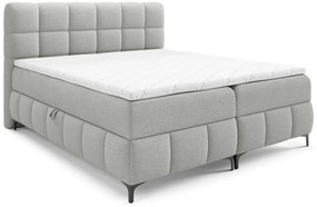 Jasnoszare pikowane łóżko kontynentalne 5 rozmiarów F4-C44