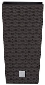 Osłonka na doniczkę Rato Square ciemny brąz, wys. 32,4 cm, S