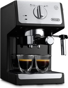 Ekspres do espresso DeLonghi ECP33.21.BK 15 bar Czarny/Srebrny - Kawa mielona i kapsułki ESE, spieniacz do mleka 360°