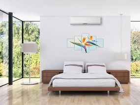 Obraz kwiatu Strelicji (125x70 cm)