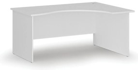 Ergonomiczne biurko PRIMO WHITE, 160x120 cm, prawe, białe