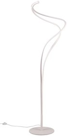 Biała lampa stojąca LED z metalowym kloszem (wys. 160 cm) Nala – Trio Select