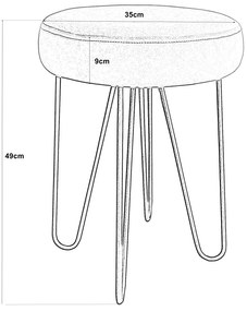 Taboret Venus HAIRPIN noga złota MG19