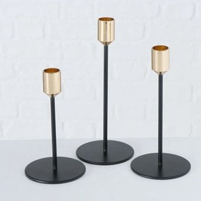 Świeczniki metalowe MARKO na jedną świecę, 3 sztuki