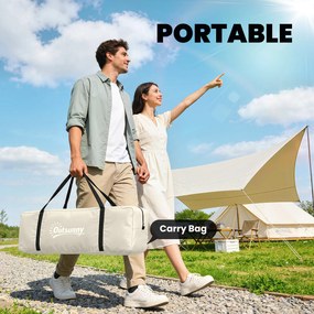 Outsunny Namiot tylny dla 2-4 osób, 320 x 280 x 205 cm, 2 w 1 wodoodporny namiot tunelowy z 4 drzwiami, oknem i podłogą | Aosom PL