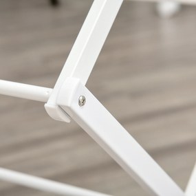 HOMCOM Suszarka do prania składana 8-poziomowa suszarka na pranie metal tworzywo sztuczne biały