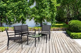 Zestaw mebli ogrodowych Aruba - 2 fotele, sofa, stolik, nowoczesne meble na taras i balkon