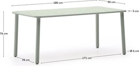 Stalowy stół ogrodowy 90x180 cm Brai – Kave Home