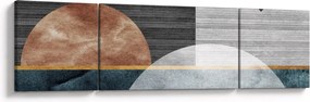 Obraz - Kształty i tekstury (170x50 cm)