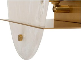 Szklany kinkiet w kolorze złota Portlan – Mauro Ferretti