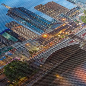 Obraz miasta Melbourne (z zegarem) (90x30 cm)