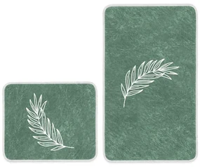 Zielone dywaniki łazienkowe zestaw 2 szt. 60x100 cm – Mila Home
