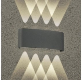 Brilagi - LED zewnętrzna oprawa ścienna FLAREBOX LED/8W/230V antracyt IP65