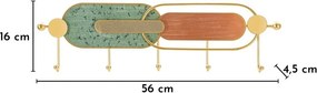 Metalowy wieszak ścienny 56 cm Apollo – Mauro Ferretti