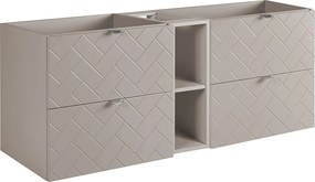 Meble łazienkowe, Kaszmir, 140 x 57 x 46 cm, uchwyty srebrne