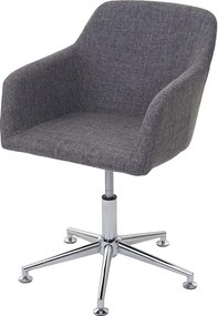 Krzesło do jadalni MCW-A74 (zestaw 6 sztuk),  tekstylny, szary