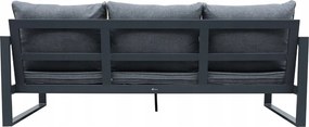 Zestaw mebli ogrodowych antracyt tarasowy 4 el. aluminiowych sofa, kanapa