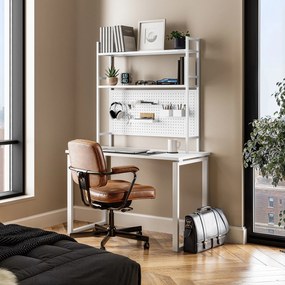 Metalowa nadstawka na biurko JENNY, 950 x 980 x 220 mm, biała