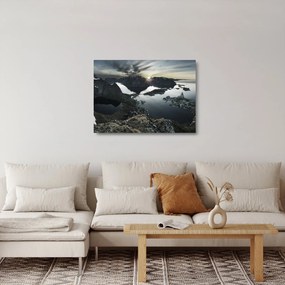 Obraz na szkle - Norweskie góry (70x50 cm)