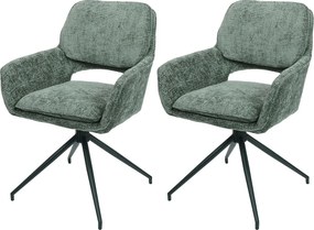 Krzesło do jadalni MCW-N74 (zestaw 2 sztuk),  zielony