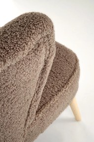 MOCCA fotel wypoczynkowy, c.brązowy SVEN TEDDY nowoczesny boho drewno