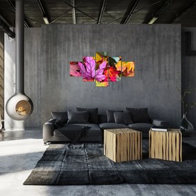 Obraz - jesienne liście (125x70 cm)