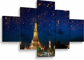 Obraz - Lampiony szczęścia, Bangkok (125x70 cm)