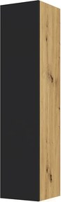 Modułowy regał ścienny dąb artisan + czarny T3-L45