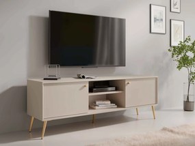 Szafka RTV stojąca SFERA 156,2 cm do Salonu pod Telewizor - Odcienie beżu