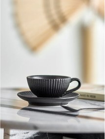 Czarna filiżanka do cappuccino ceramiczna 200 ml Neri – Bloomingville