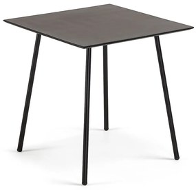 Czarny stół Kave Home Ulrich, 75x75 cm